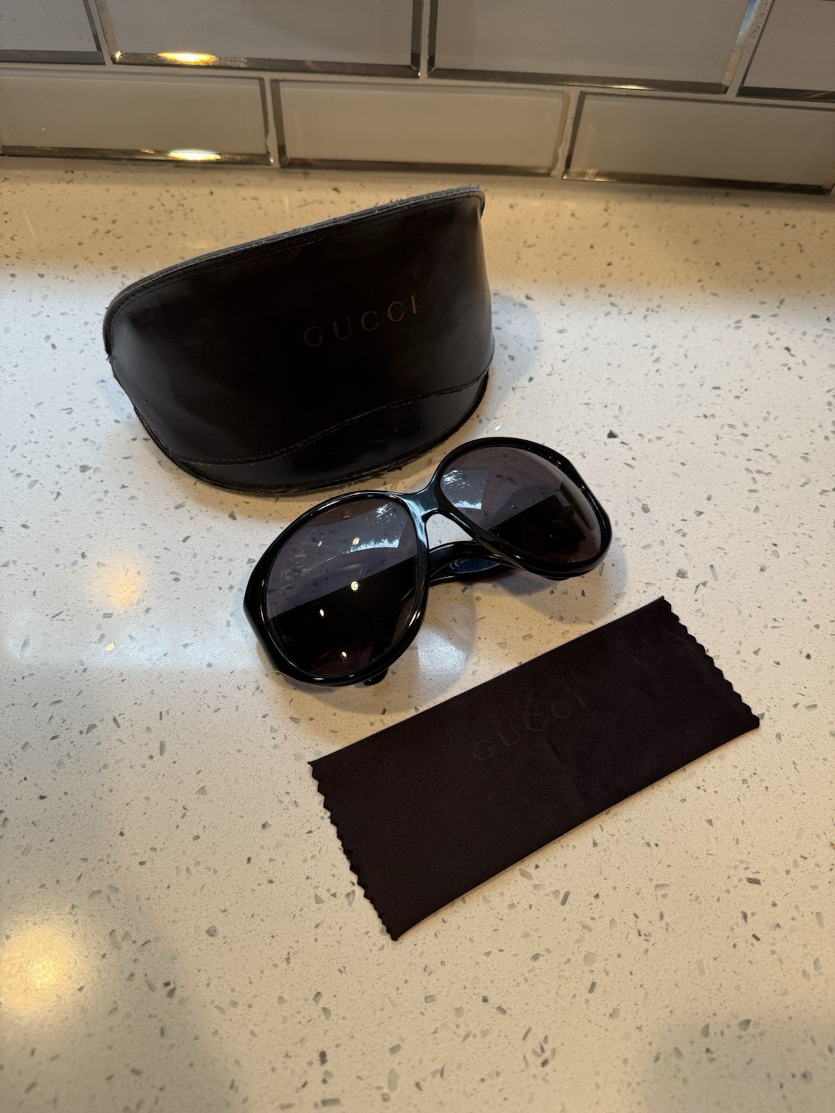 Gucci GG2927/S Oversized Black Butterfly Sunglasses 115 mm