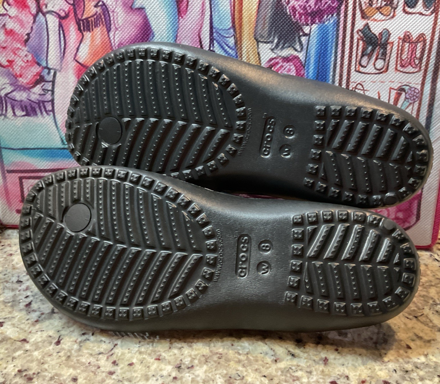 CROCS Women’s Sz 7/EUR 37 – 38 Kadee II TROPICAL Flip-Flop 211699-001 Black NWT