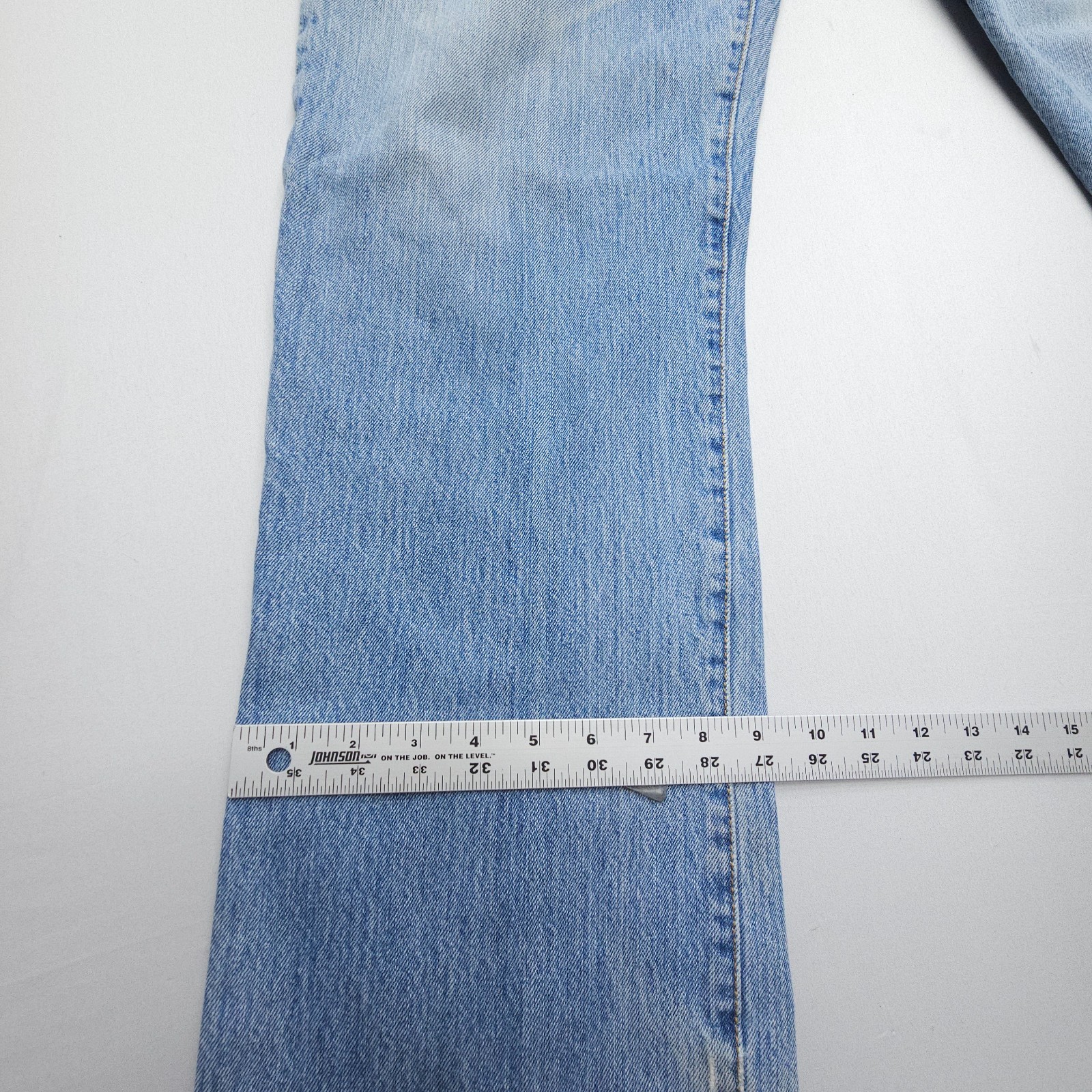 Y2K Levi’s 501 Straight Button Fly Jeans Mens 38 x 34 Light Wash 2000’s Denim