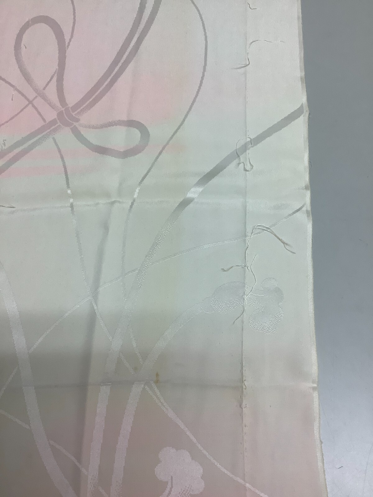 Japanese Vintage Kimono Fabric cloth Boro pink Tradition ivy Dirt 55.5×13.7in