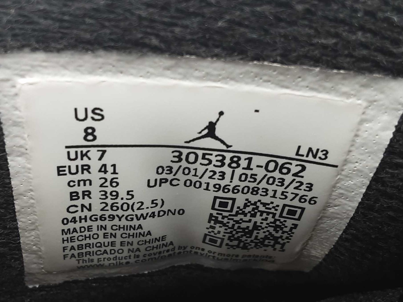 Nike Air Jordan 8 Retro “Playoff” Sneakers Size 8 305381-062 Eb1225lxzsa