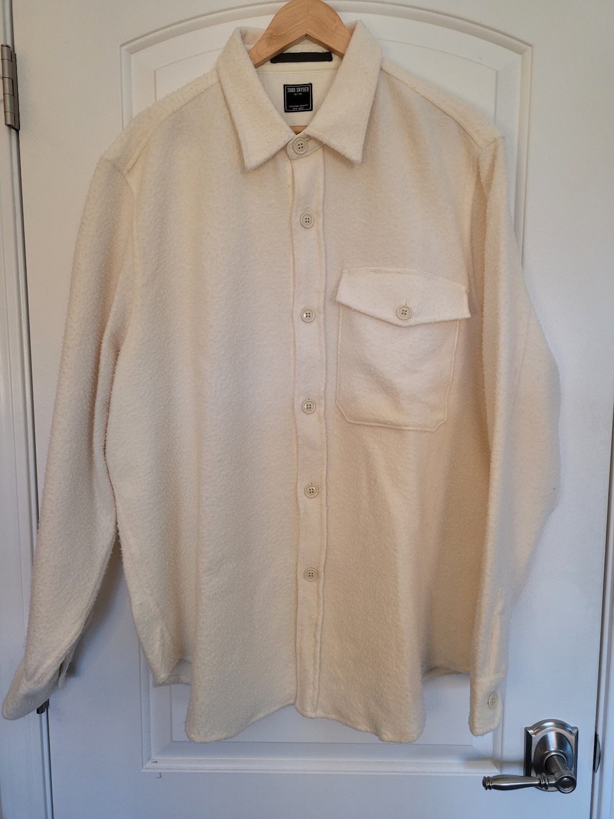 Todd Snyder XL cream Casentino wool overshirt
