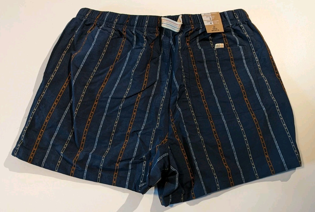 prAna Indio Heritage Shorts Stormy Night Men’s Small NWT $75 MSRP