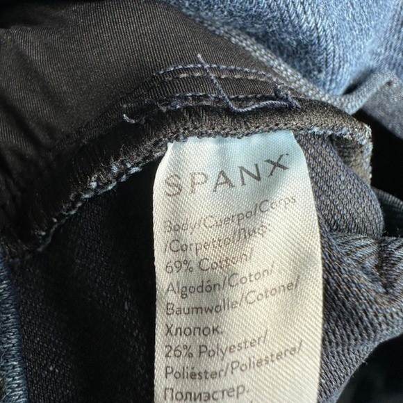 Spanx 5 Pocket High Rise Soft Knit Fabric Jean-Ish Ankle Leggings Blue Size S/P