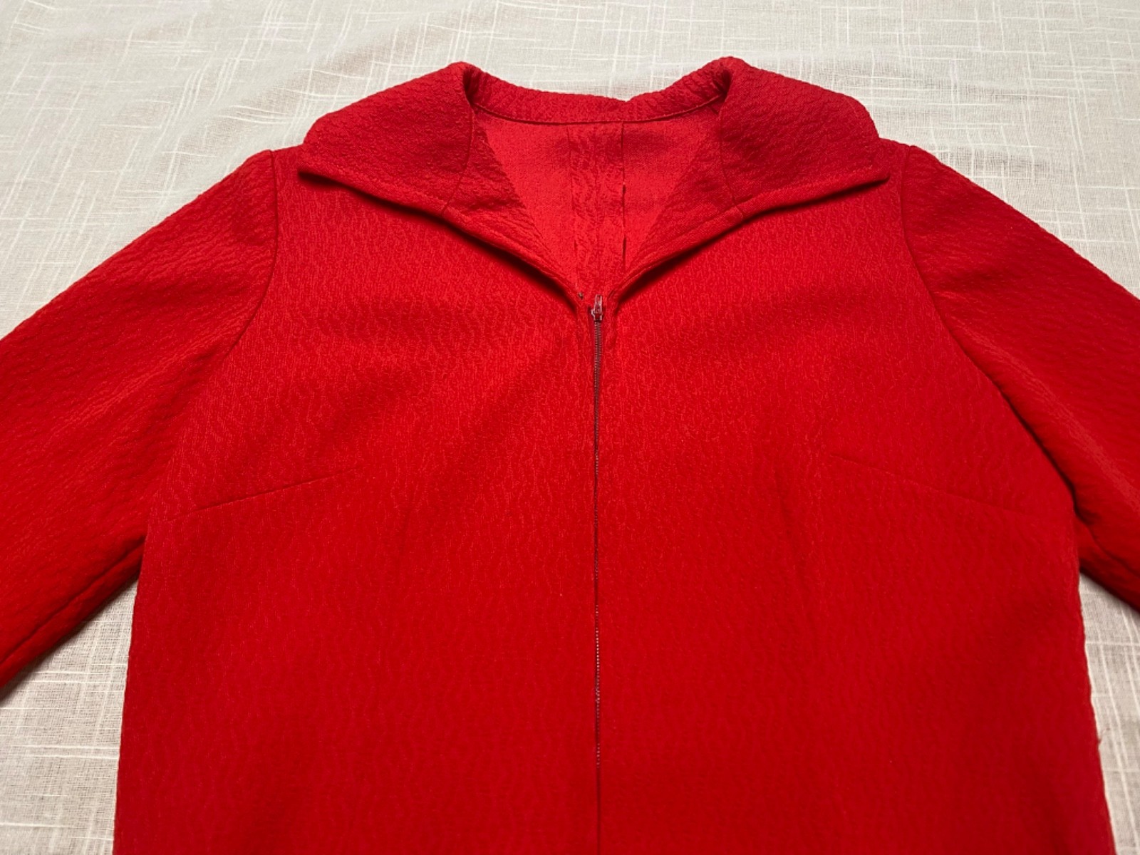 Vintage Dress 1960 Mod Go Go Burnt Orange Red Belted Retro Shift Dress