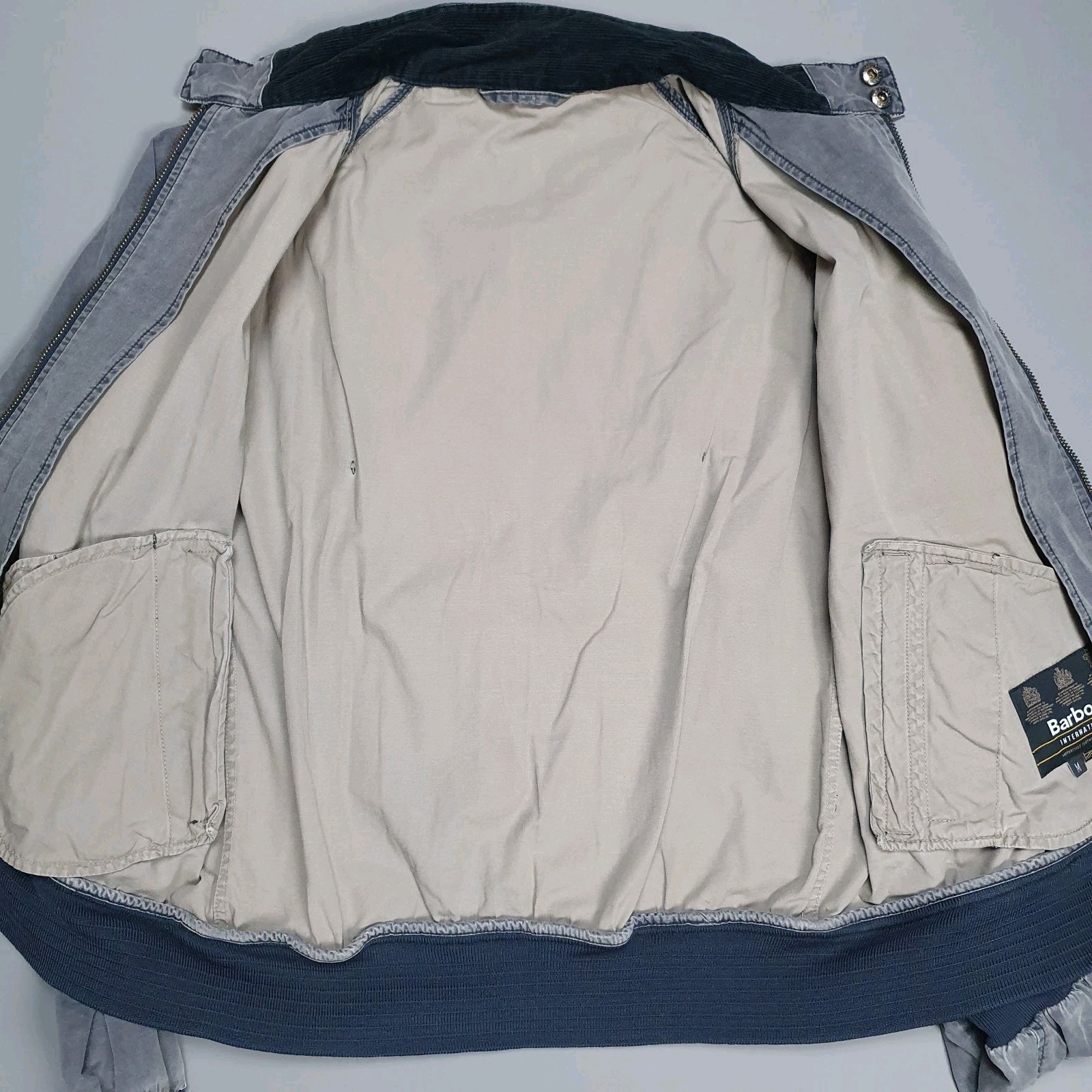 Barbour International Bute Cotton Bomber Jacket Men’s Medium Merchant Washed