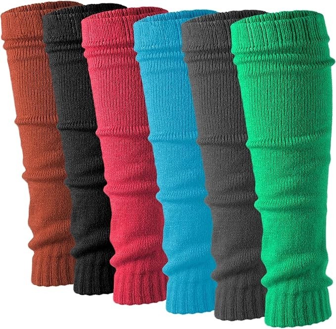 NWOT Debra Weitzner 6 Pr Leg Warmers Ladies S M Knitted Warm Knee High Footless