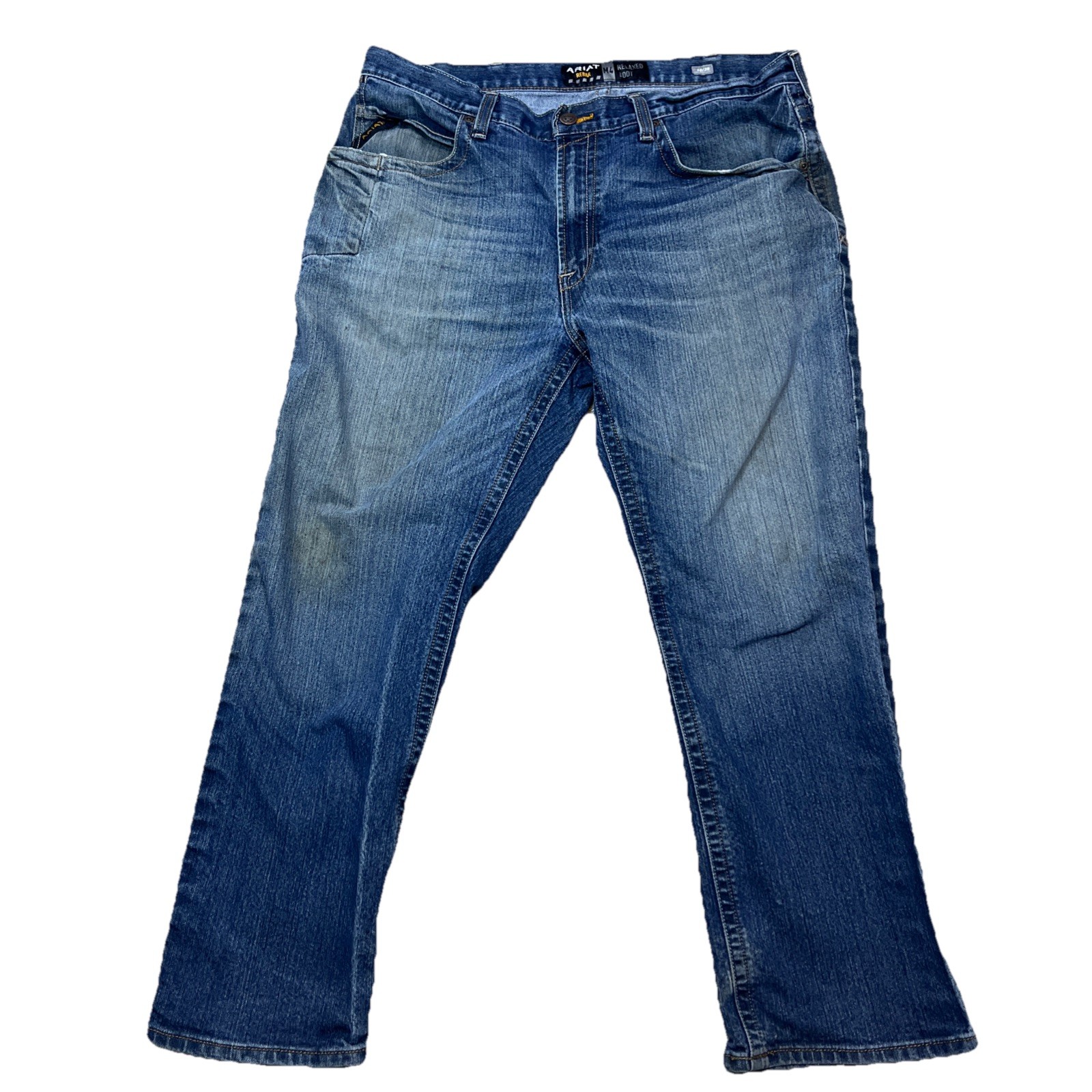 Ariat Rebar M4 Relaxed Boot Cut Jeans Men’s Size 48×30 Blue Denim Work Wear