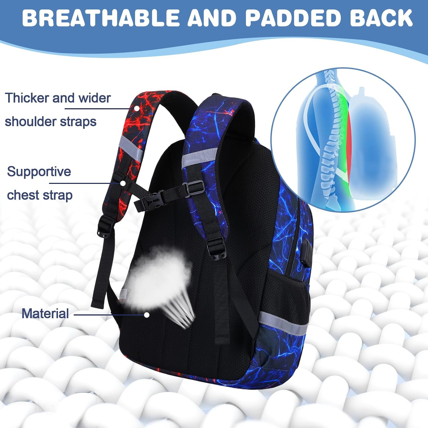 Backpack for Boys, School Bags for Kids, Bookbag for Boys Children Teens Backpac