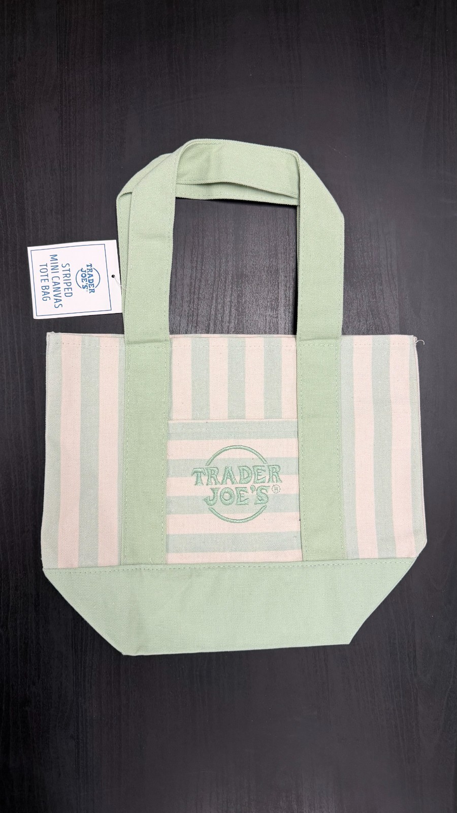 New trader joes mini stripe tote 4 color set