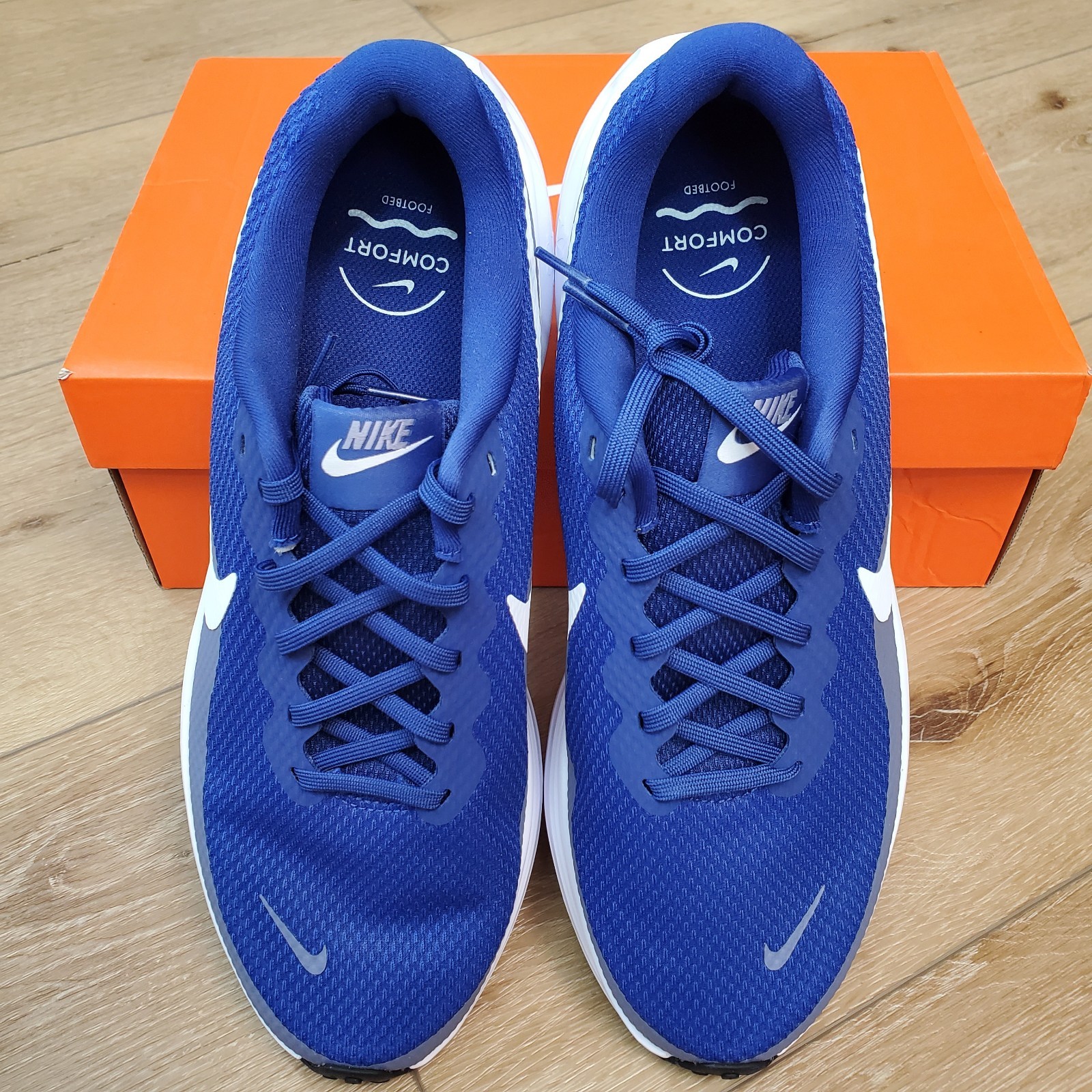 Mens Size 13 Nike Revolution 8 Shoes Royal Blue Black White Sneaker HJ9198-401