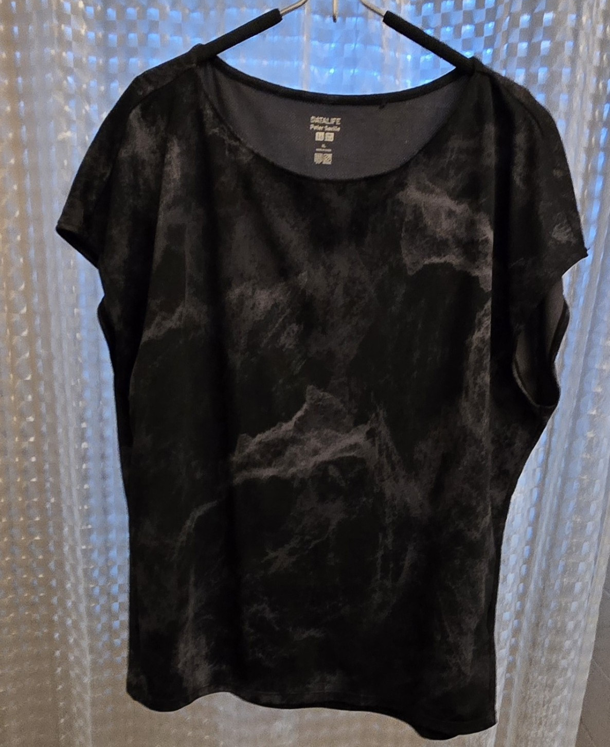 UNIQLO DATALIFE Peter Saville Black/Gray Abstract T-Shirt XL Short Sleeve