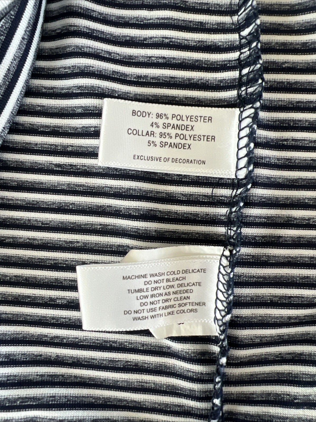 Cutter & Buck Houston Texans STM Navy And White Striped Polo Men’s Large