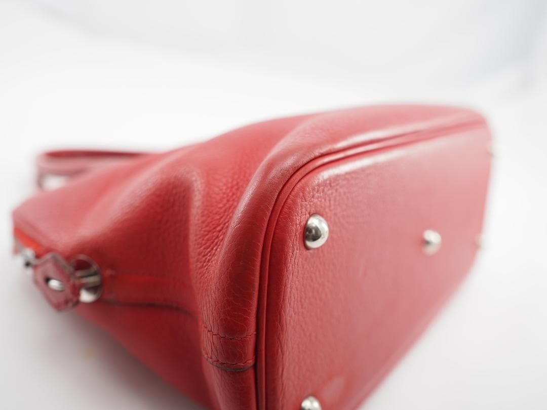 HERMES Bolide 31 Red Rouge Vif Hand Bag W 32cm x H 24cm x D 13cm Ladies