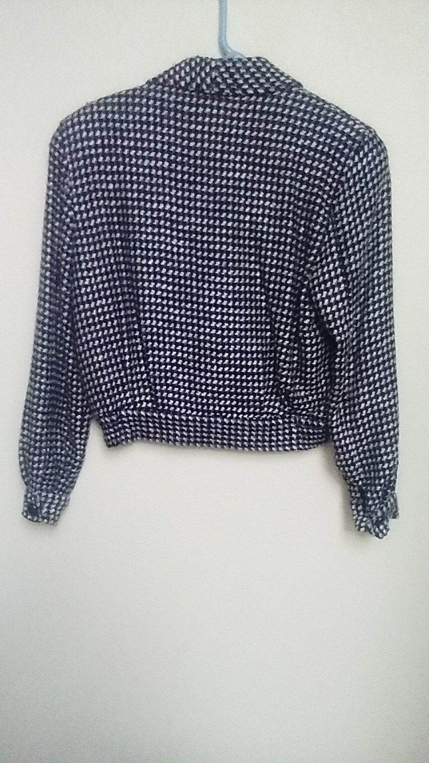Wmn Gianni Sport WOOL Blend Houndstooth Jacket Classic Office Siren Corp VTG 90