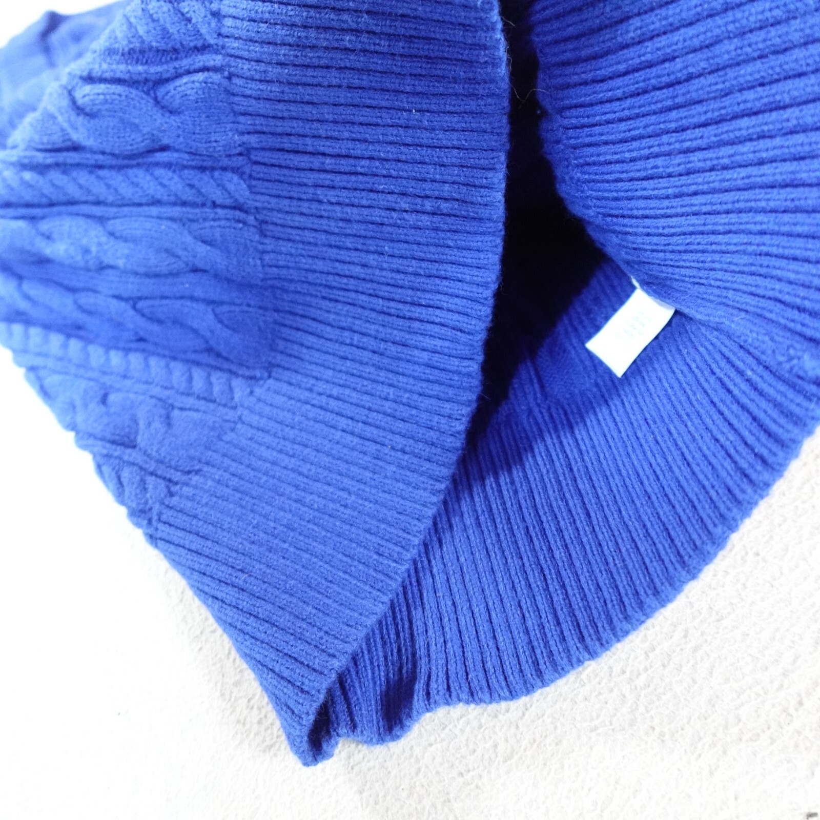 Vintage Jcpenny Sweater Womens Small Blue Fisherman Knit Pullover Outdoor Top