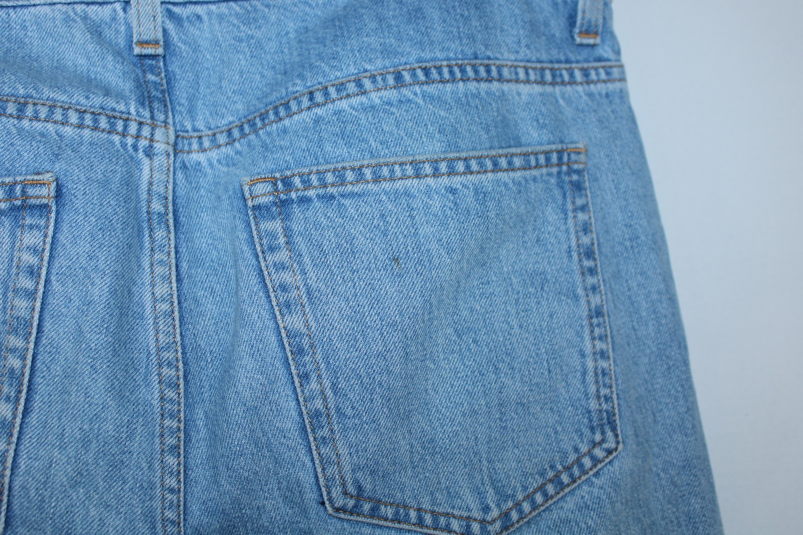 Asket Men’s 31×32 (Fits like 34) Light Blue Straight Leg The Washed Denim Jeans
