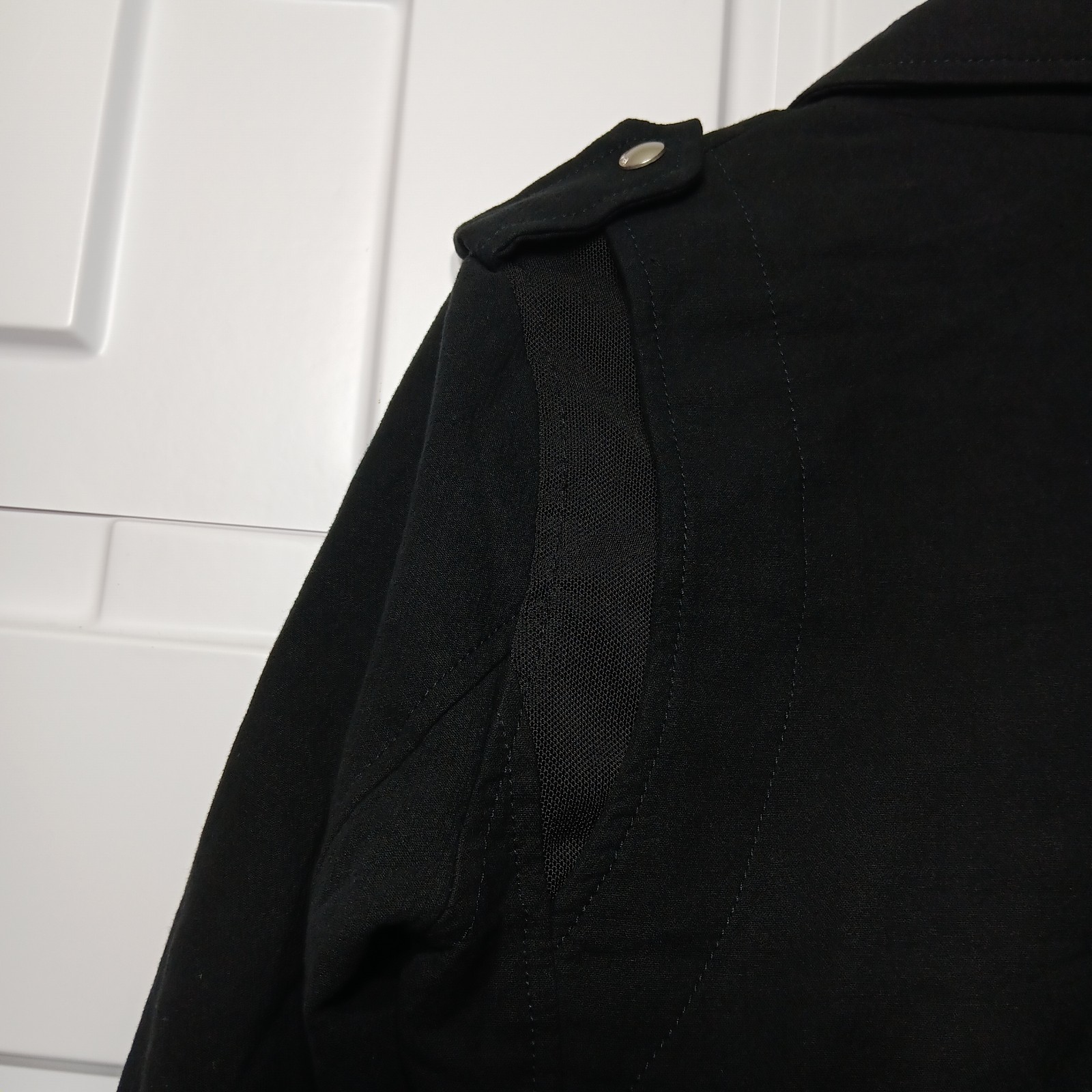 Blank NYC Crepe Moto Jacket Biker Zip Snap Adjust Belt Black Size S