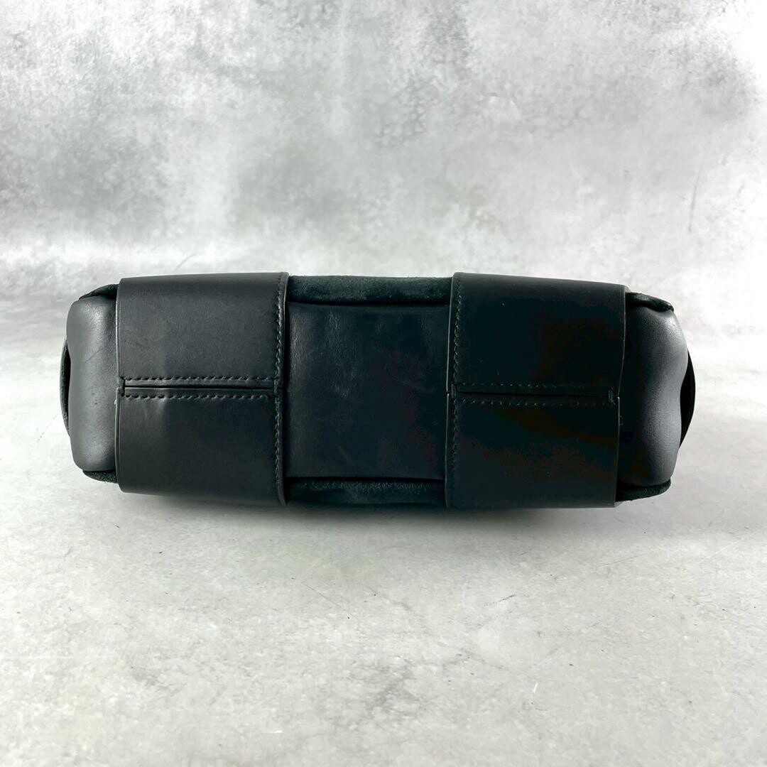 Bally Y2K Black Suede Leather Shoulder Bag Women’s Accessory Pouch 11.4in
