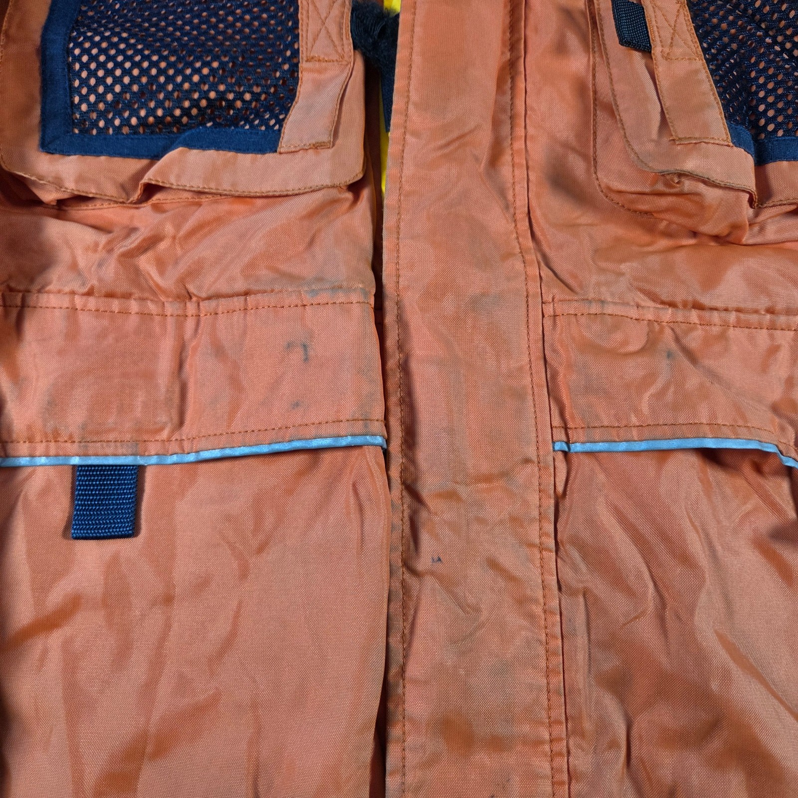 Vintage Tommy Hilfiger Jacket Mens Large Orange Sailing Cargo Expedition Flag