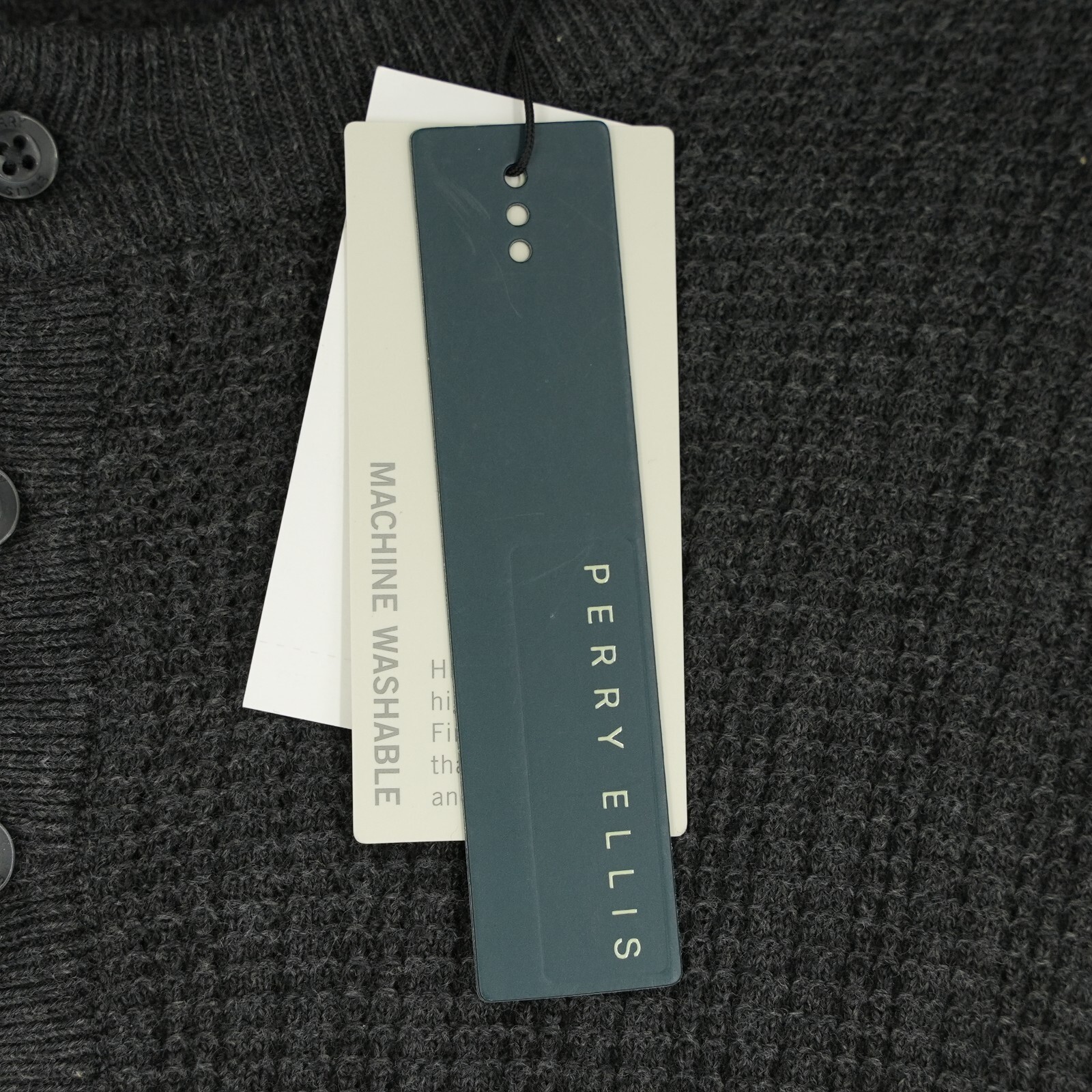 Perry Ellis Men’s 1/4 Zip Sweater 2X BIG Dark Blue White NWT $99.50