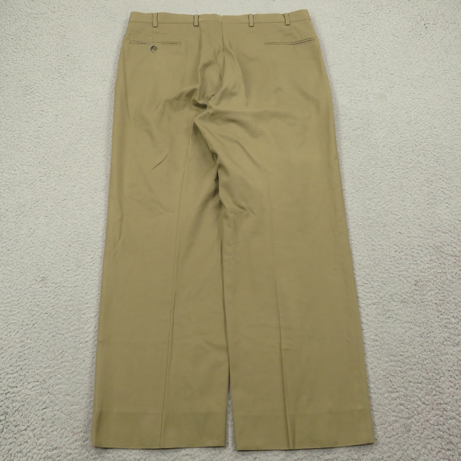 Brooks Brothers Suit 42R Cotton Khaki Made in USA 80s Pleated 36×30 Trouser Pant