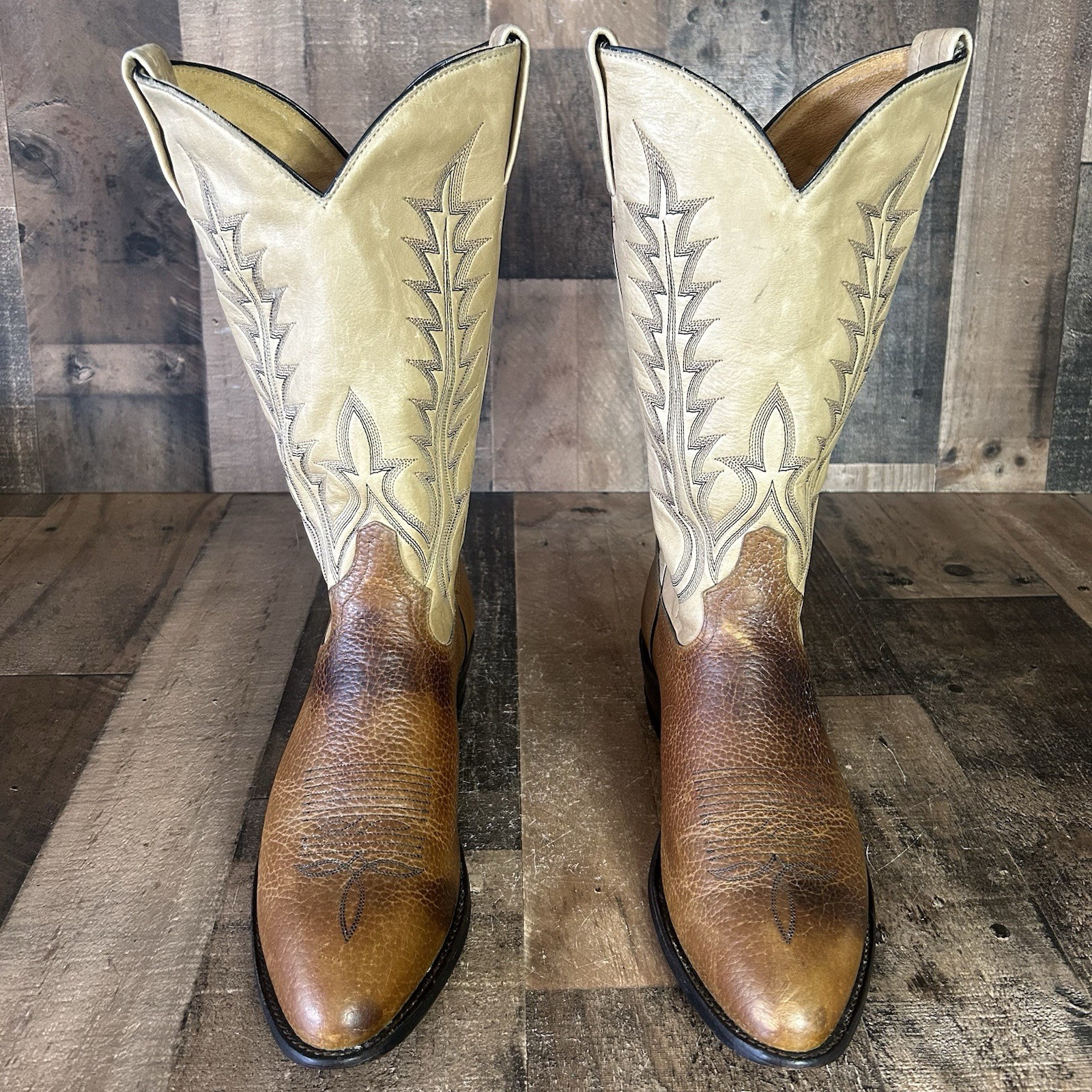 Tony Lama Vintage Bullhide Western Cowboy Boots Mens 10.5 D