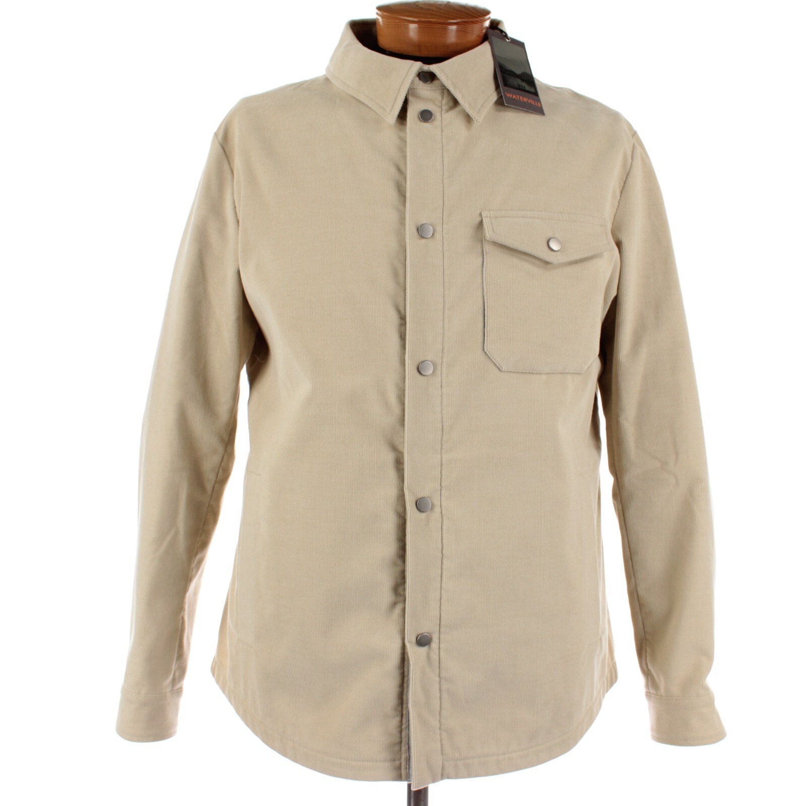 Waterville NWT 100% Cotton Liam Overshirt Size 56 US 2XL in Beige Corduroy
