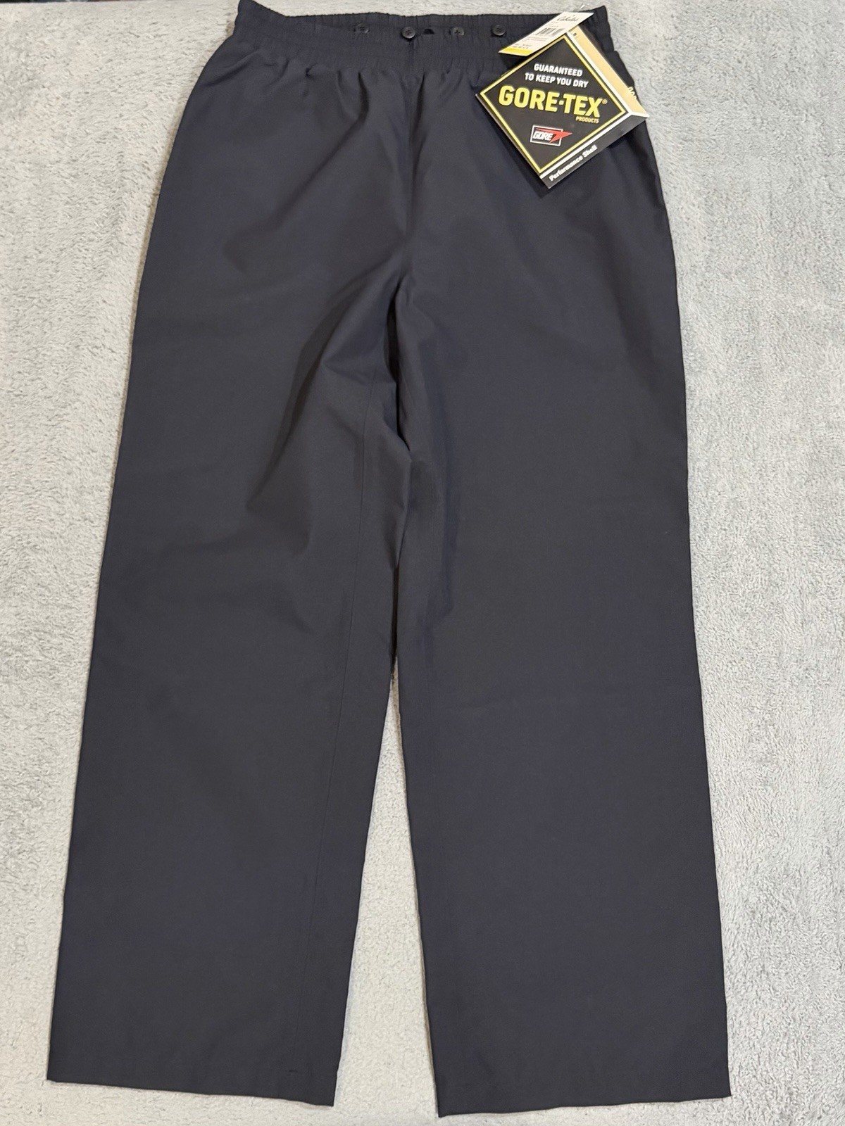 Cabelas EXV Gore-Tex Rainwear Pants Men’s M Regular Black Nylon Elastic Waist