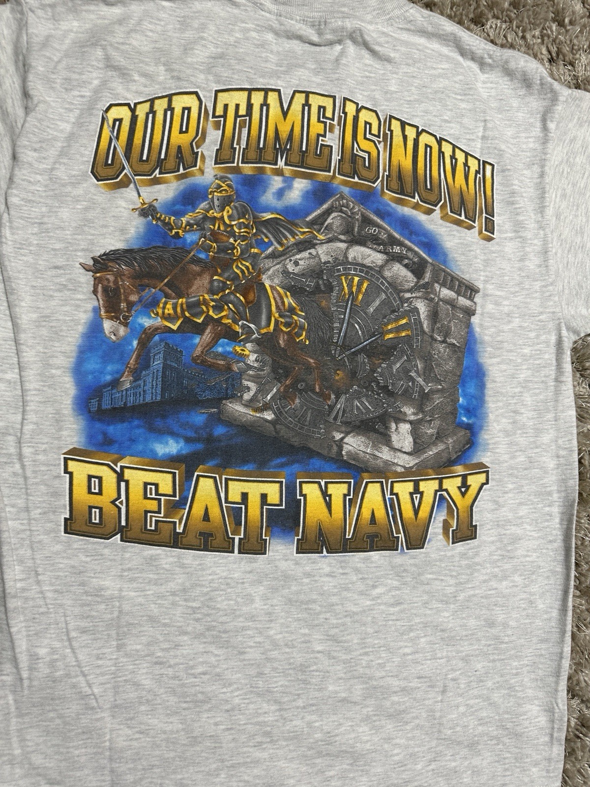 Vintage 2006 Army vs Navy Rivalry T-Shirt Hanes Beefy-T Gray Football USA Medium