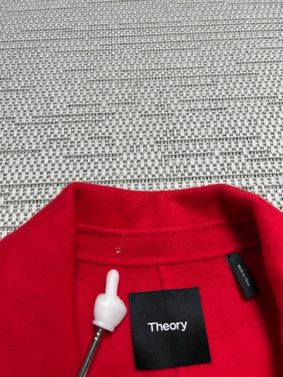 Theory Overcoat Womens Medium Red Wool *
