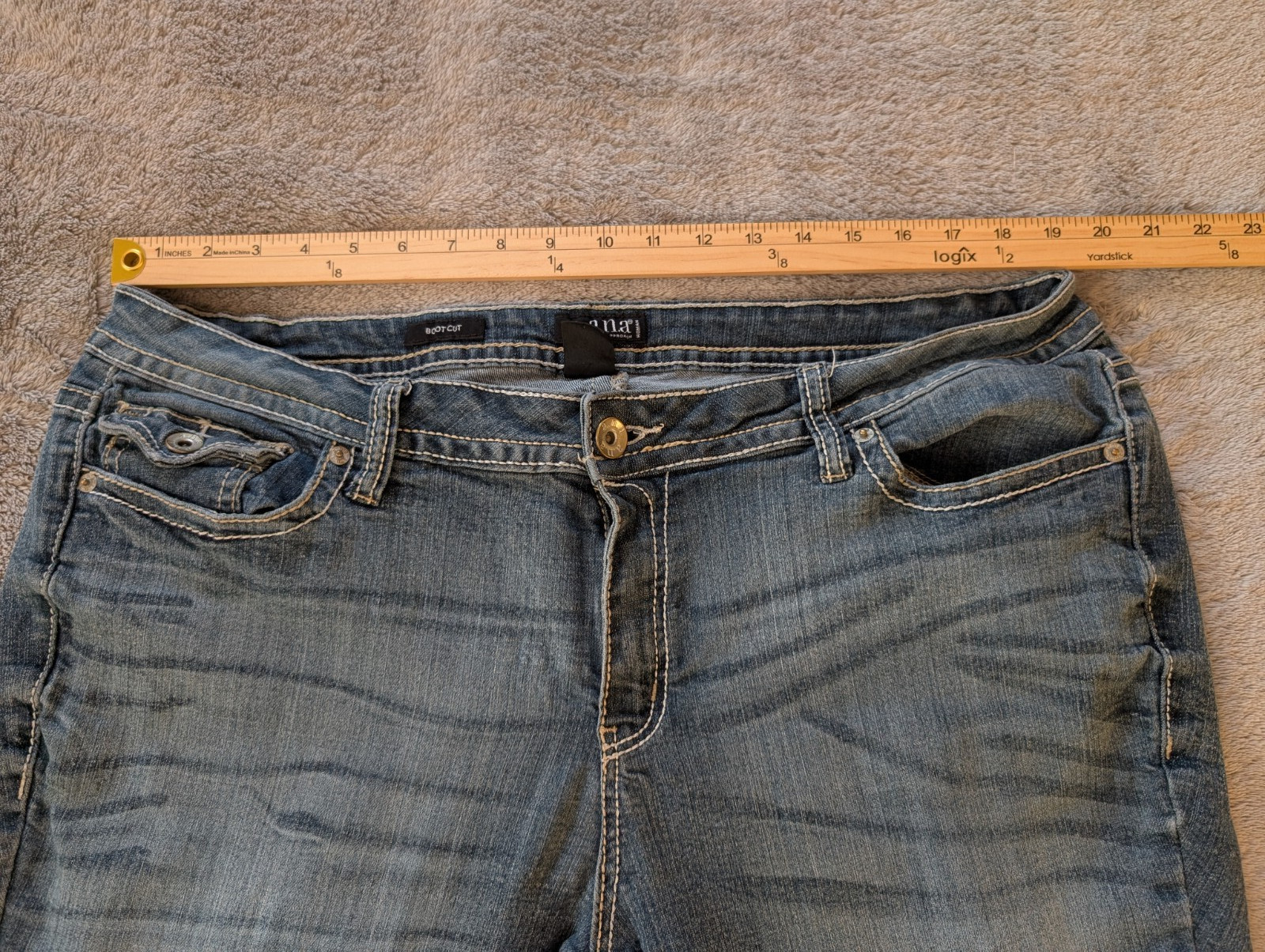 A.N.A a New Approach Jeans Women’s Size 20W Blue Boot Cut Embroidered Pockets