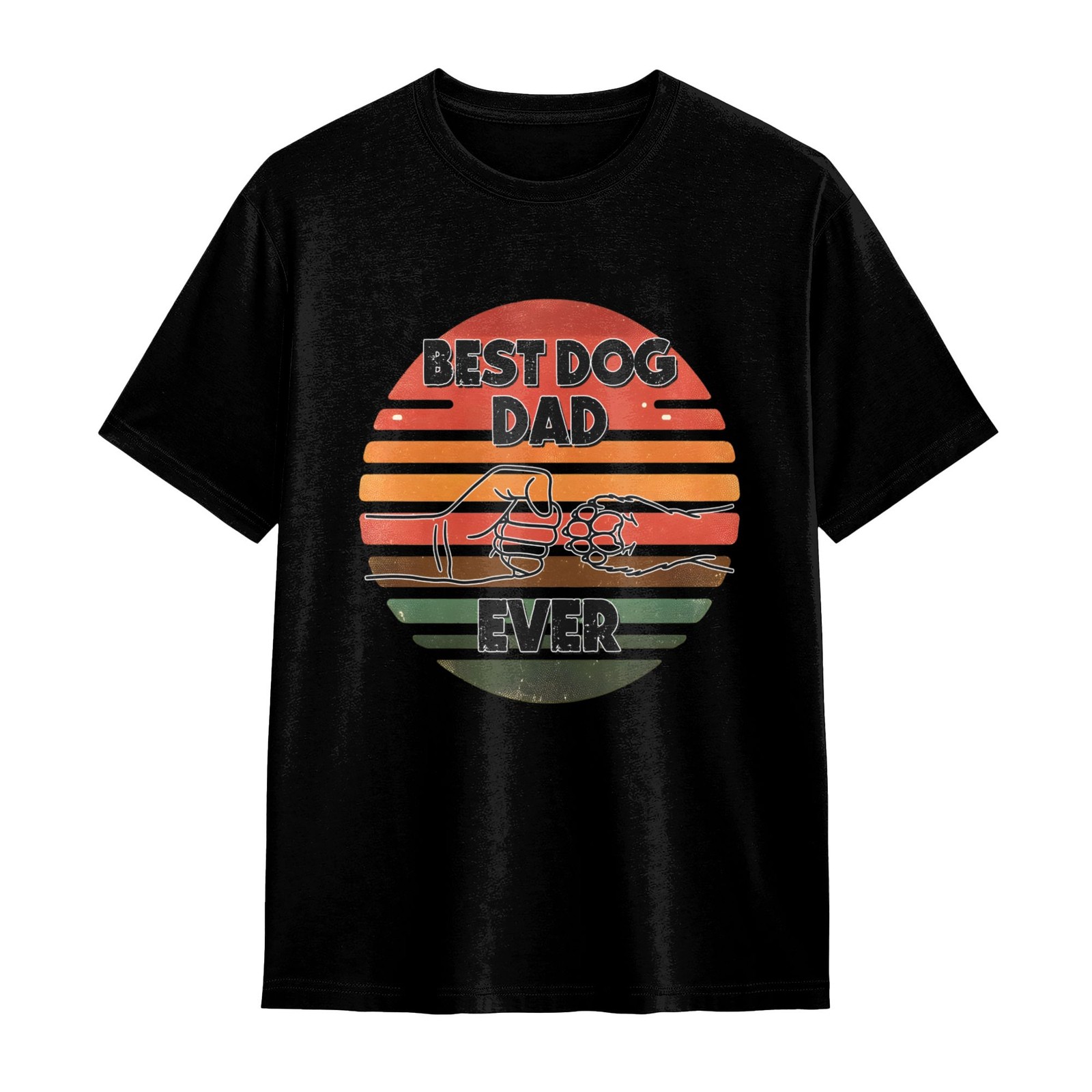 ‌Best Dog Dad Ever T-Shirt Retro Canine Lover Gift for Men Pet Parent Apparel