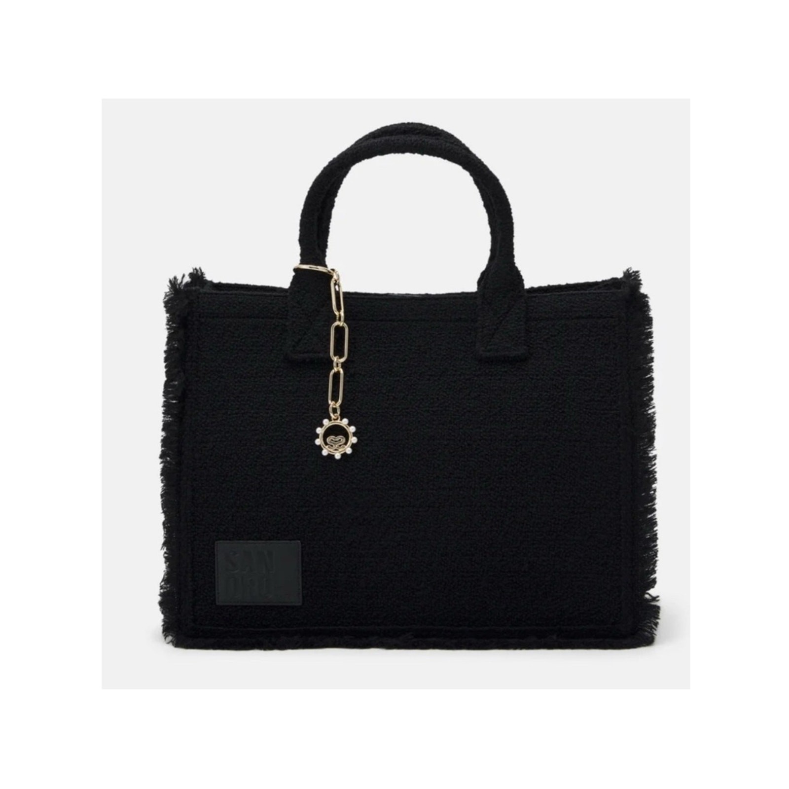 Sandro Kasbah Large Tweed Fringe Tote