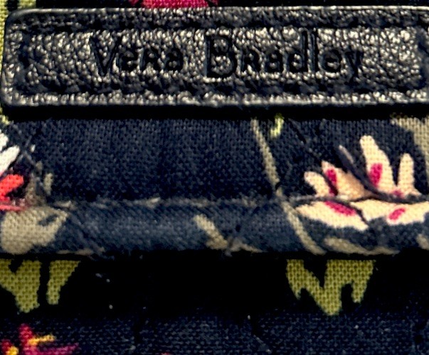 Vera Bradley Midnight Wildflowers All-In-One Crossbody Wristlet Wallet Navy Blue