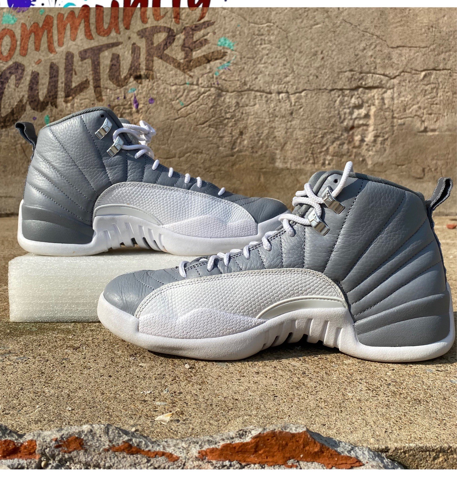 Nike Air Jordan 12 Retro Stealth Size 10 Grey White CT8013-015 (No Box)