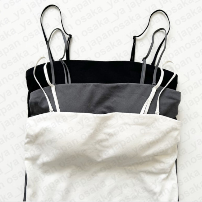 UNIQLO AIRism Cotton Bra Tube Top WHITE GRAY BLACK BEIGE XS-3XL 467222