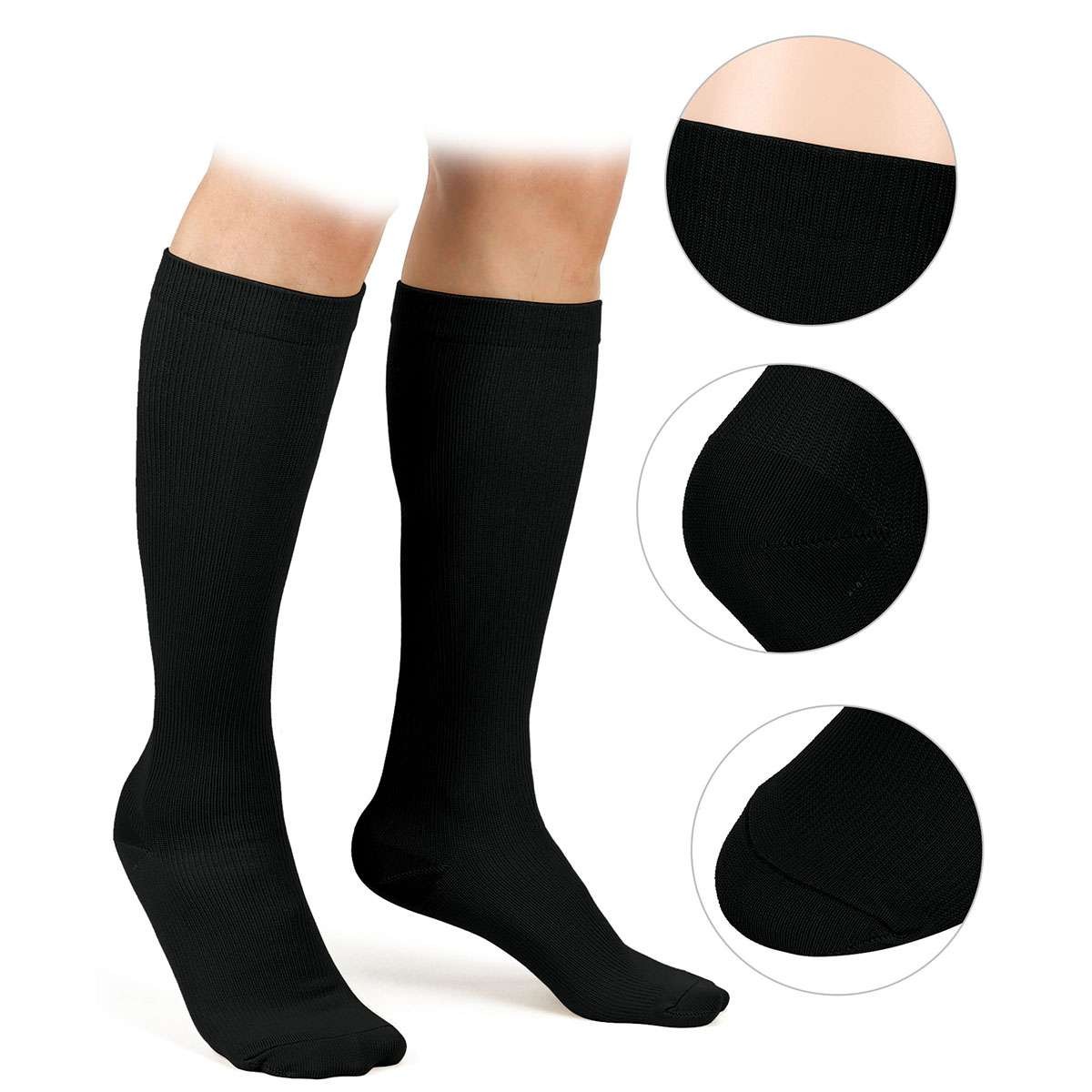 S-4XL Compression Socks 20-30 mmHg Medical Knee High For Women & Men Circulation