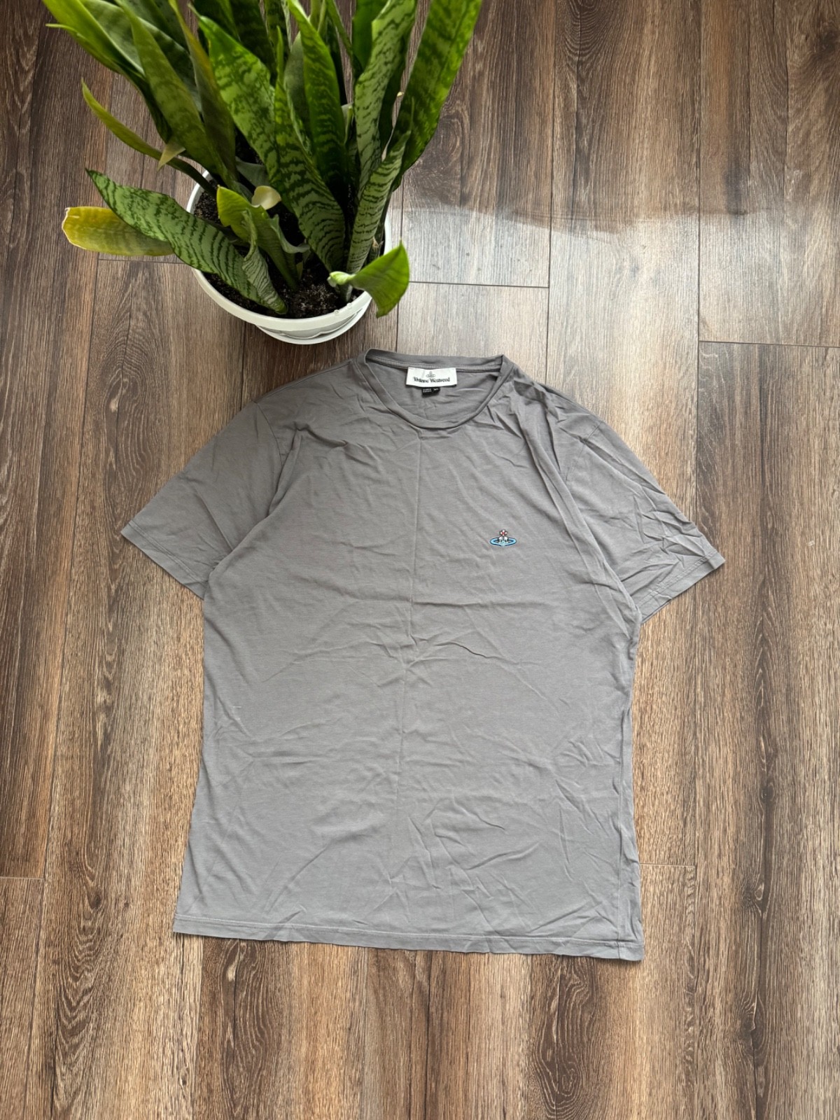 Vivienne Westwood basic small logo grey men’s Xlarge short sleeve t shirt tee
