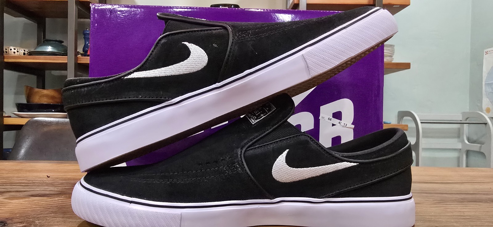 Nike SB Janoski+ Slip On FN5893-001 Black/White Men’s Size 8.5 New