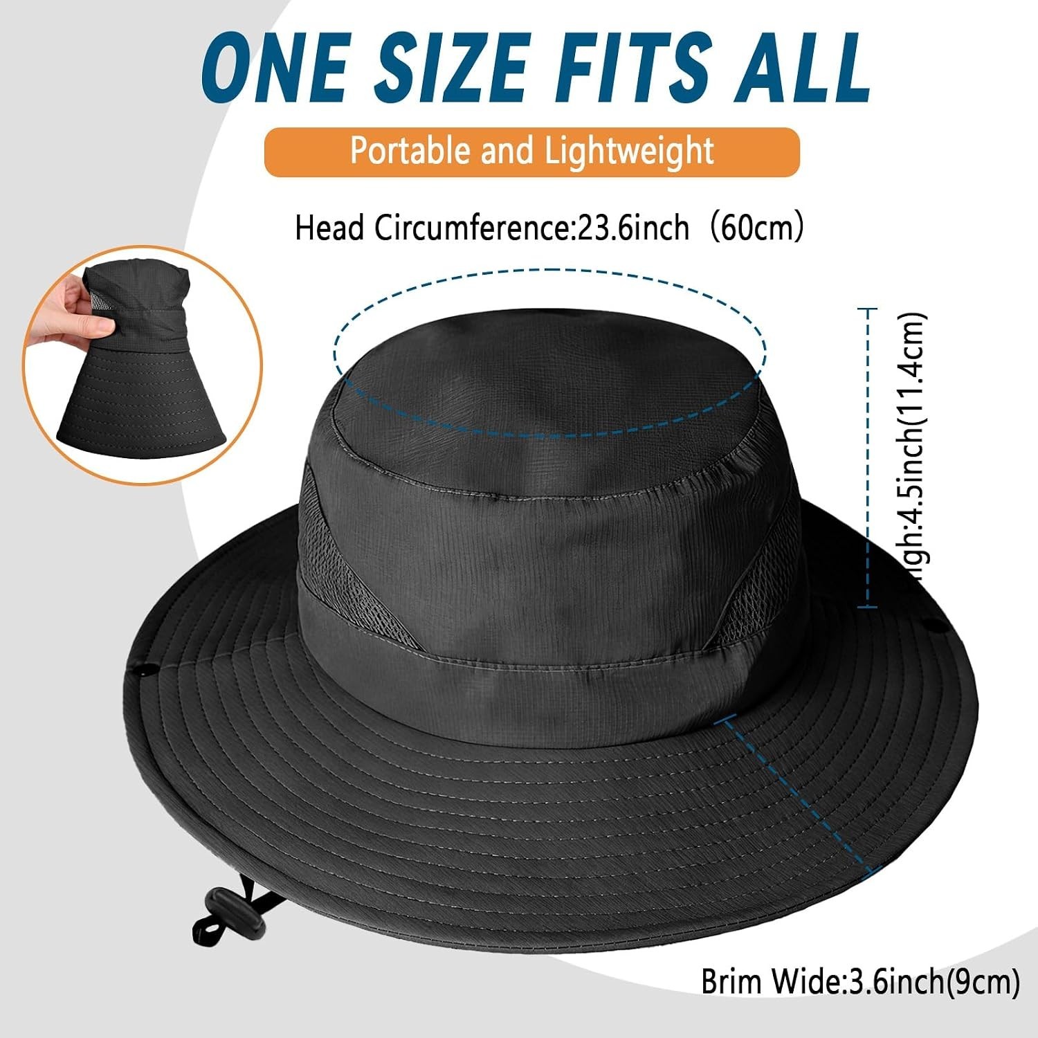 Adjustable Wide Brim Boonie Hat – Lightweight UV Protection for Summer Adventure