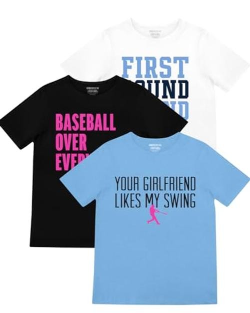 First Round Bound Youth T-Shirt Bundle for Boys Sizes Youth S-XL Small
