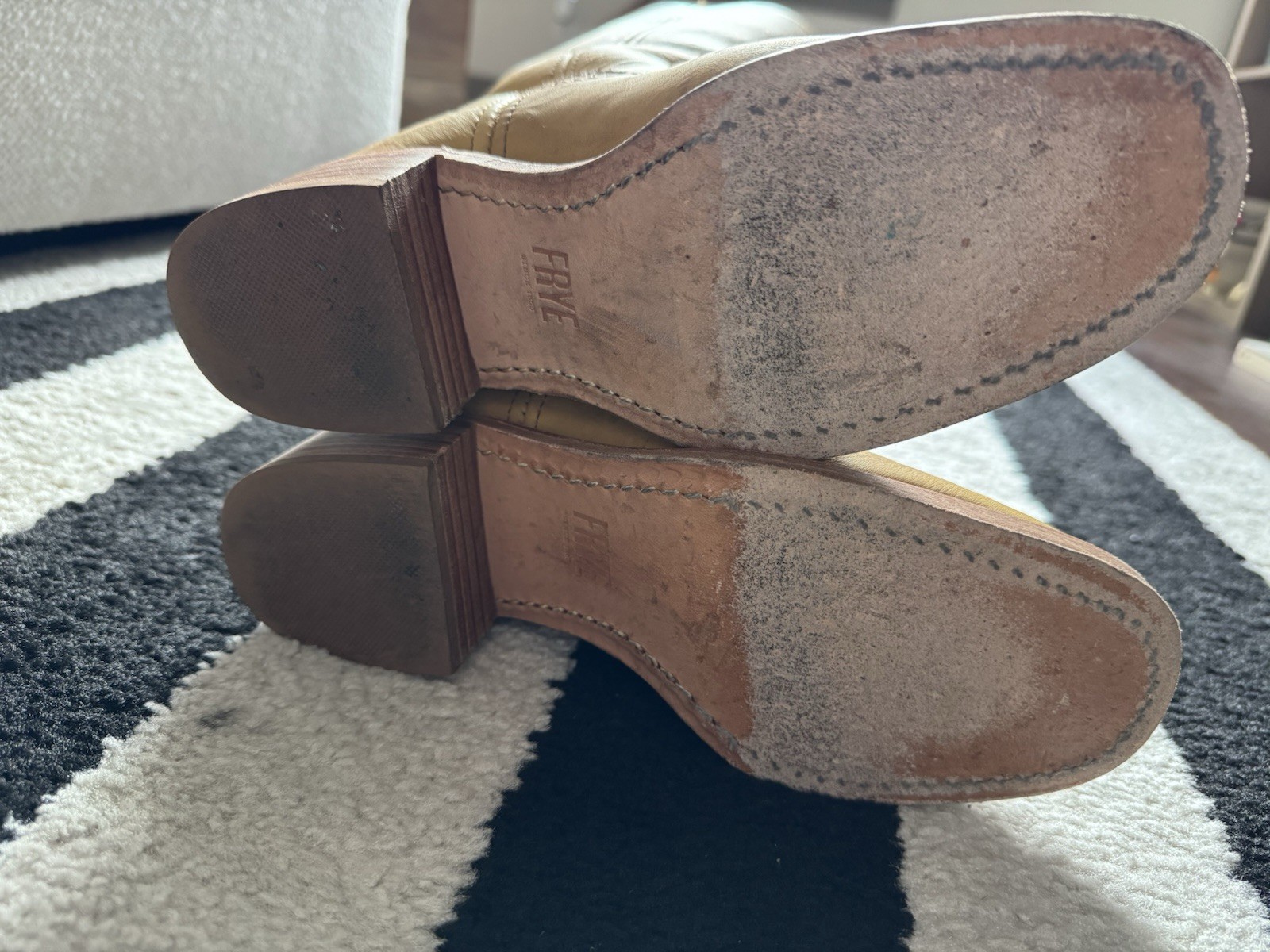 Frye Campus 14L Leather Boots in Banana – MSRP $498 Sz 6.5