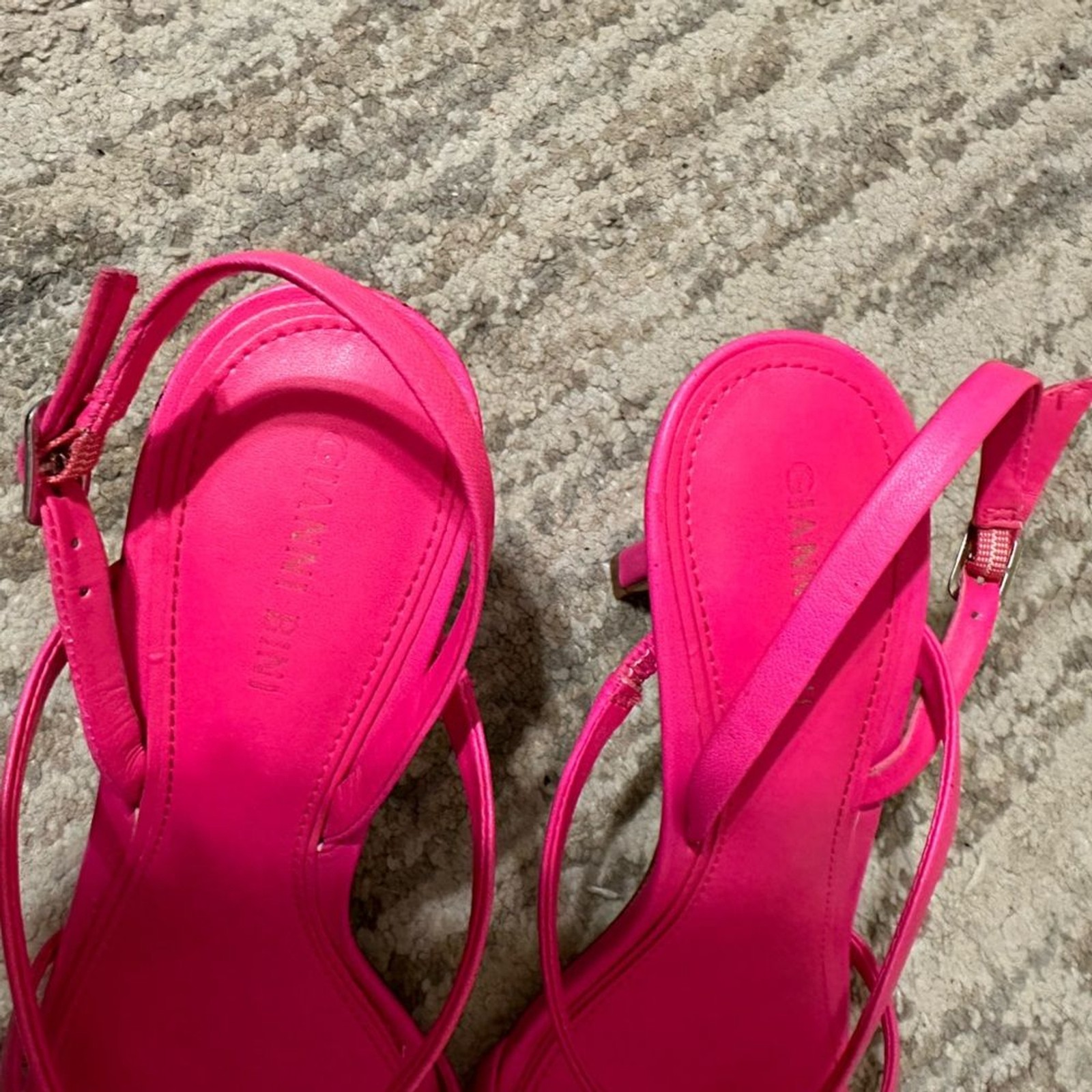 Gianni Bini Hot Pink Square Toe Strappy Heels