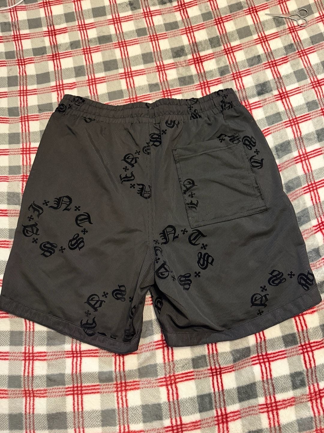 Saints Studio Men’s Gothic Monogram Mesh Shorts