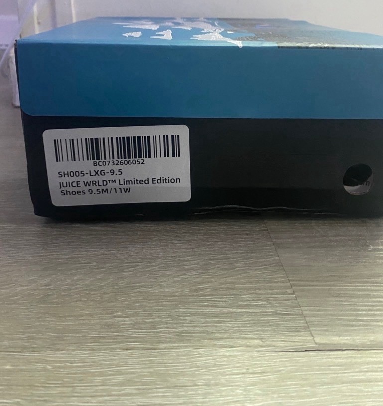 Juice WRLD Limited Edition Low Top Lace-Up Athletic Sneakers Blue Purple