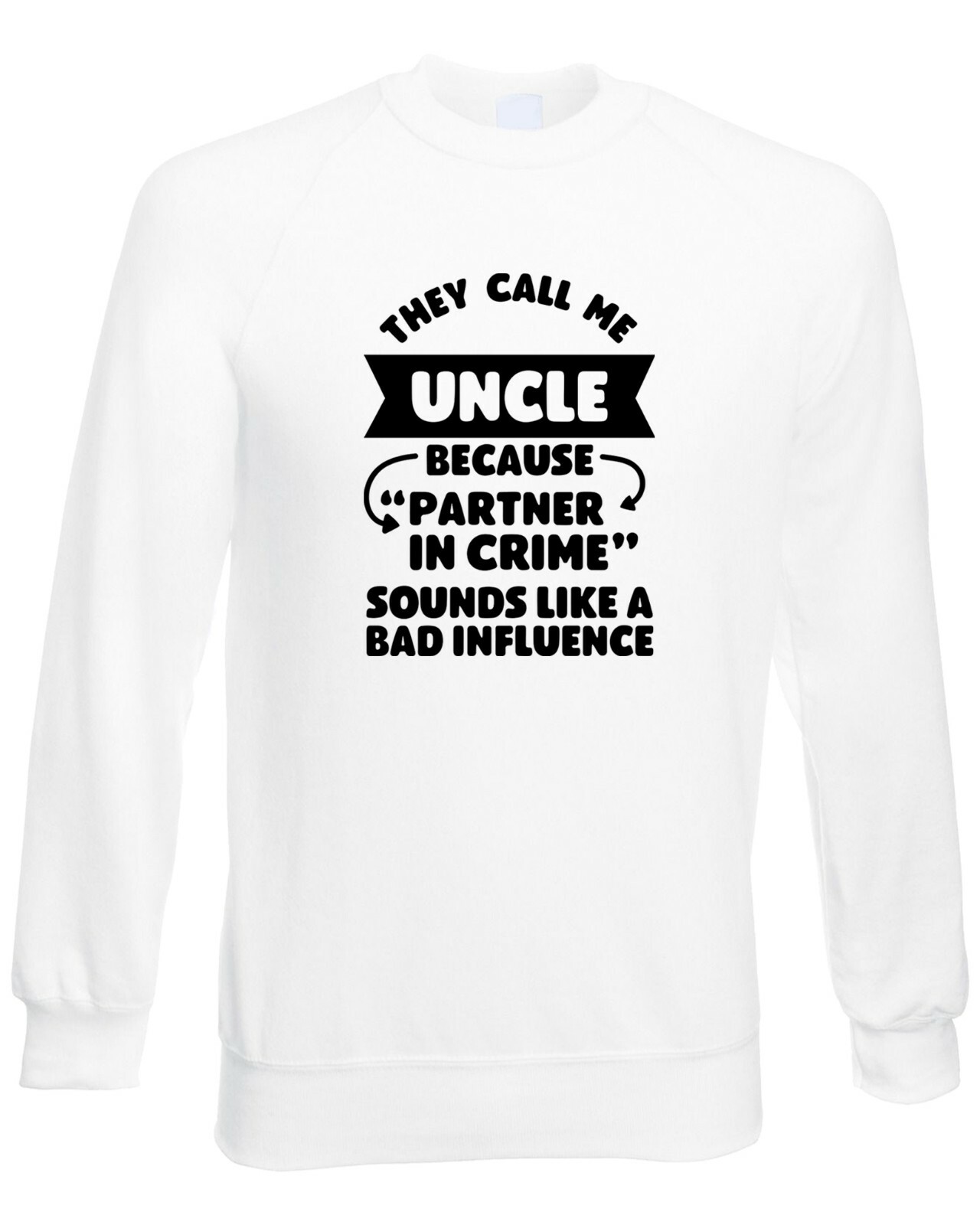 Uncle Partner In Crime Men’s Sweatshirt Funny Family Dad Joke Cool Gift Idea