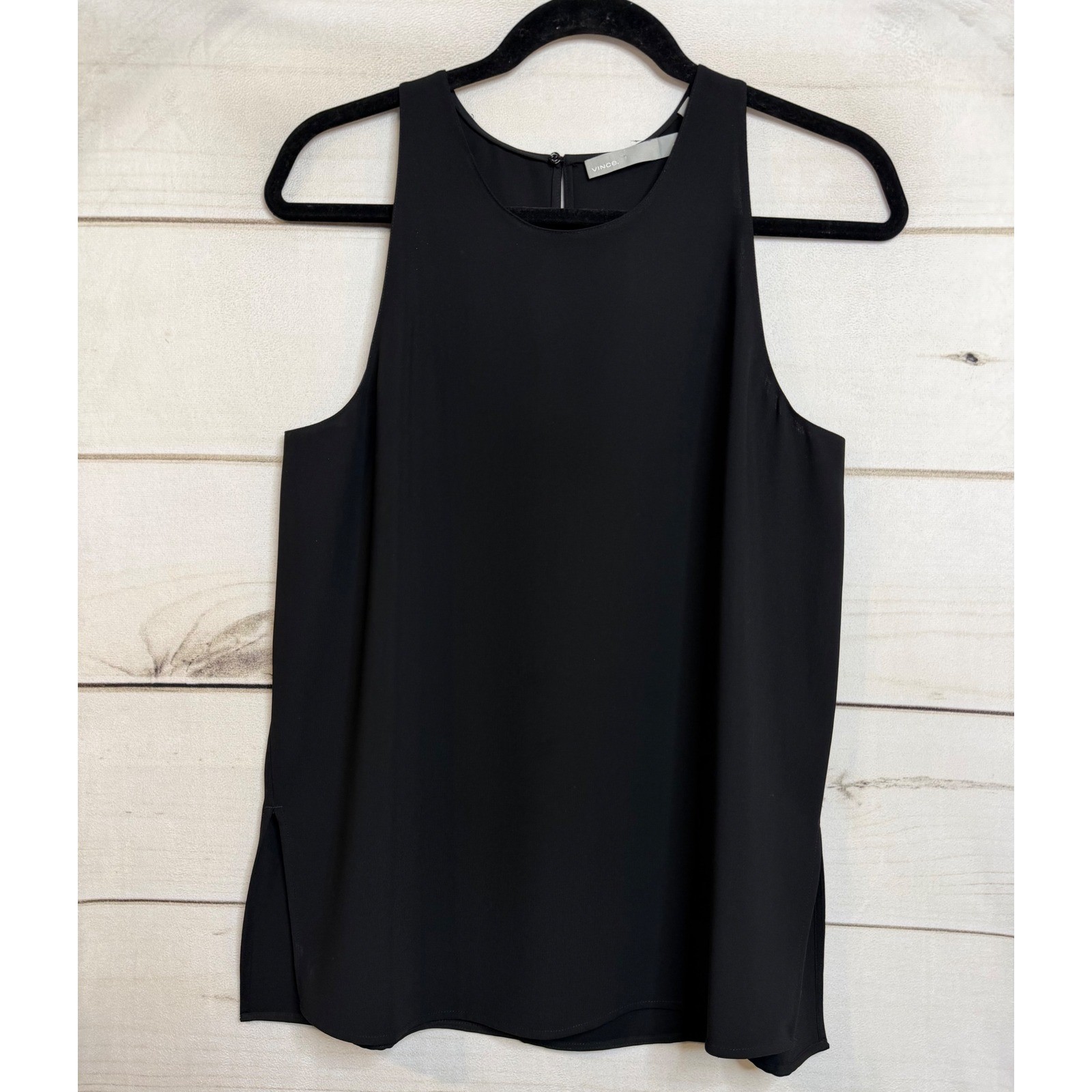 Vince Womens Black Sleeveless High Neck Shell Blouse Top V3249-11467 Size S
