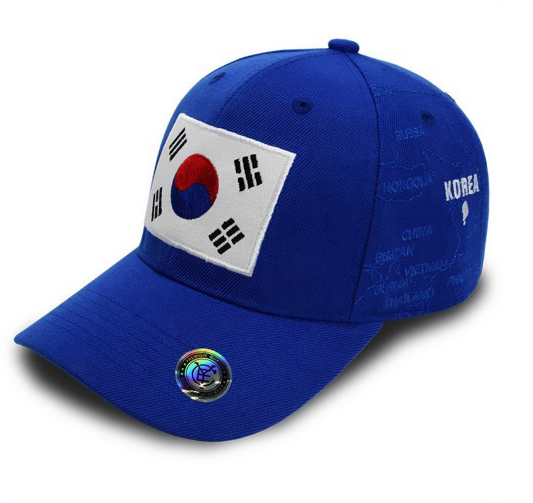 Korea Flag Baseball Cap Modern Korean Map Design. Korea Supporters Cap