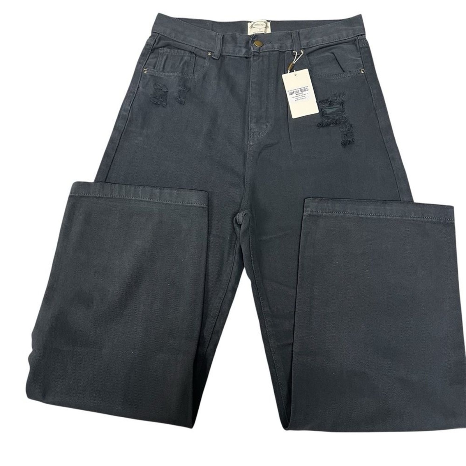 Joyfolie Addy Slate Denim Jeans Size 31 High Rise Distressed Cotton Boho Bottoms